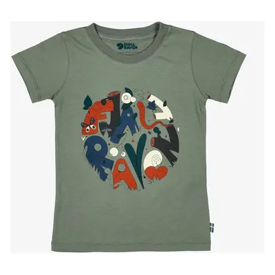 Fjallraven Kids Forest Findings T-shirt Gyerekpóló - patina green