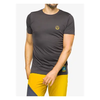 La Sportiva Climbing on the Moon T-Shirt Nyomtatott póló - carbon/giallo