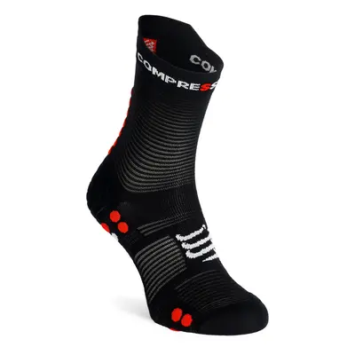 Compressport Pro Racing Socks v4.0 Run High Zokni - black/red