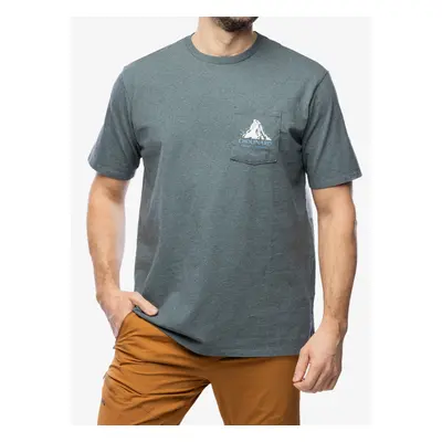 Patagonia Chouinard Crest Pocket Responsibili-Tee Nyomtatott póló - nouveau green