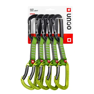 Ocun Falcon QD PA 10cm 5-pack Expressz Sziklamászáshoz - green