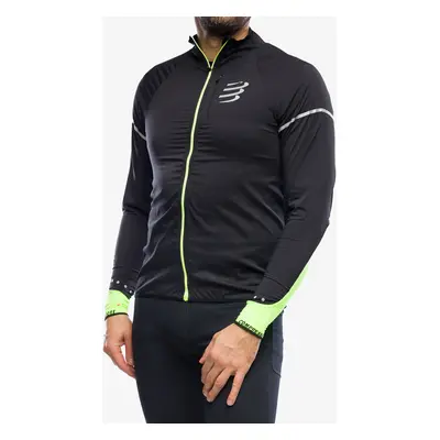 Compressport Hurricane Windproof Jacket Flash Széldzseki - black/fluo yellow