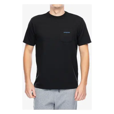 Patagonia Boardshort Logo Pocket Responsibili-Tee Férfi Póló - ink black