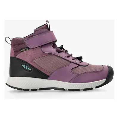 Keen Skua Mid WP Gyerekcipő - black plum/plum perfect