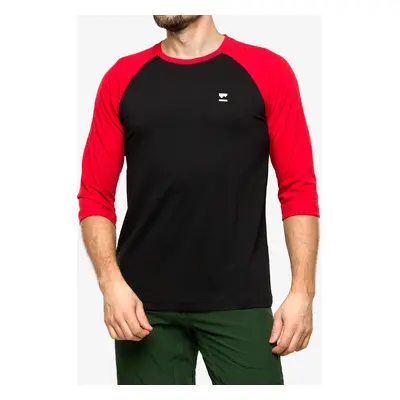 Mons Royale Tarn Merino Shift Raglan 3/4 Kerékpáros Póló - retro red/black