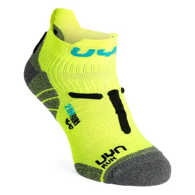 UYN Run 2in Socks Futózokni - yellow fluo/black