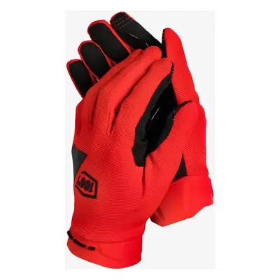 100% Ridecamp Gloves Kerékpáros kesztyű - red