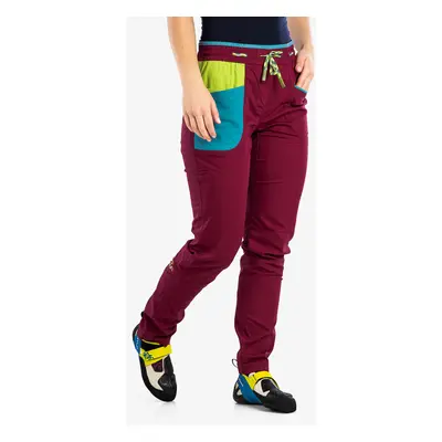 La Sportiva Mandala Pant Női Mászónadrág - red plum/lime green