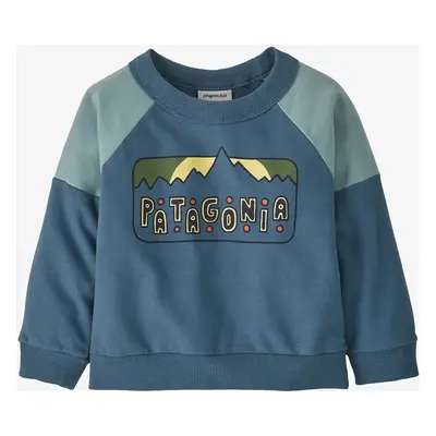 Patagonia Baby Crew Sweatshirt Gyermek pulóver - dancing dawn utility blue