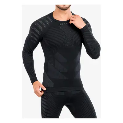 UYN Man Resilyon UW Shirt LG SL Round Neck Termoaktív Felső - black/anthracite