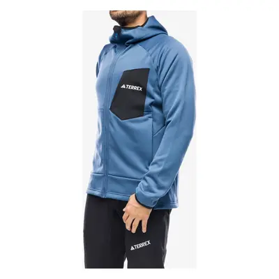 adidas TERREX Xperior Medium Fleece Hooded Jacket Polárfelső - wonder steel/black