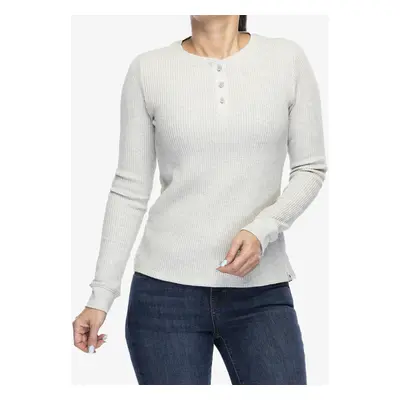 Smartwool Waffle Long Sleeve Henley Női felső - ash heather