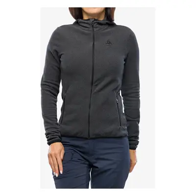 Odlo Roy Mid Layer Hoody Full Zip Női felső - shale grey/black stripes