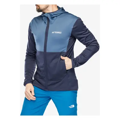 adidas TERREX Xperior Light Fleece Hooded Jacket Kapucnis felső - shadow navy/wonder steel