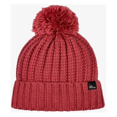 Jack Wolfskin Highloft Knit Beanie Női téli sapka - red coral