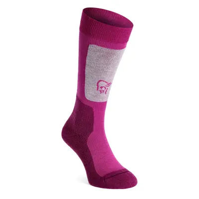 Norrona Lofoten Mid Weight Merino Socks Long Sízokni - festival fuchsia