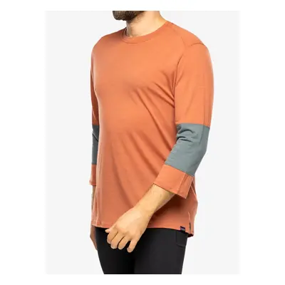 Patagonia Merino 3/4 Sleeve Bike Jersey Kerékpáros póló - burl red