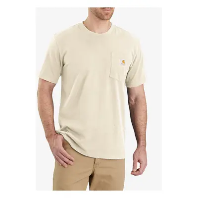 Carhartt K87 Pocket S/S T-Shirt Pamutpóló - oat milk