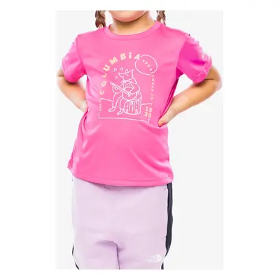 Columbia Mirror Creek Short Sleeve Graphic Shirt Póló Lányoknak - pink ice/graphic