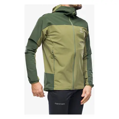 Haglofs Moran Softshell Hood Softshell kabát - olive green/seaweed green