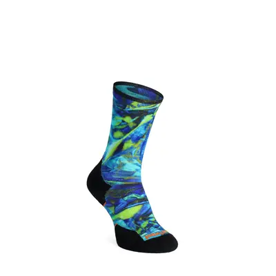 Smartwool Trail Run Targeted Cushion Reflections Print Crew Socks Futózokni - capri