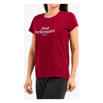 Peak Performance Original Tee Póló Nyomtatással Nőknek - rogue red