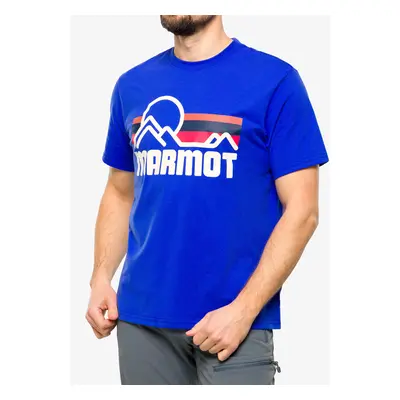 Marmot Coastal Tee SS Pamutpóló - trail blue