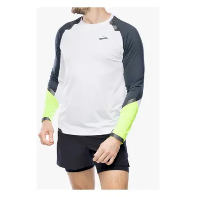 Brooks Run Visible Long Sleeve Futófelső - white/asphalt/nightlife