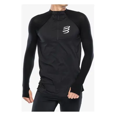 Compressport Hurricane Windproof Seamless HZ Top Cipzáras férfi felső - black