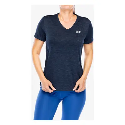 Under Armour UA Tech Twist V-Neck Short Sleeve Gyorsan száradó női póló - midnight navy/white