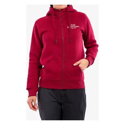 Peak Performance Original Zip Hood Cipzáras Női Felső - rogue red