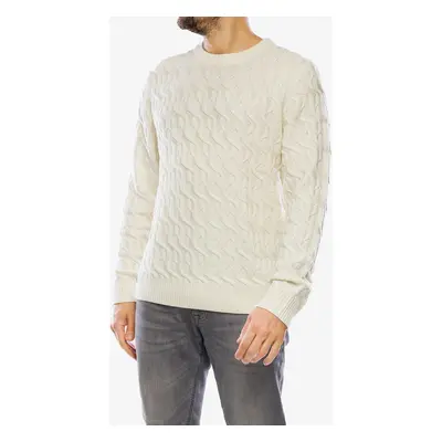 Icebreaker Merino Cable Knit Crewe Sweater Gyapjúpulóver - undyed