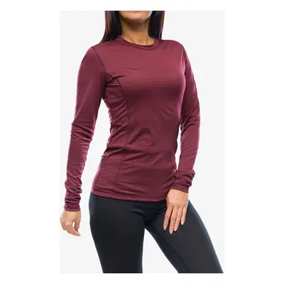 Sensor Merino Air Tee LS Termoaktív női felső - port red