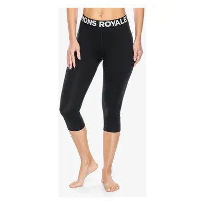 Mons Royale Cascade Merino Flex 3/4 Legging Termoaktív női hosszúszárú alsó - black