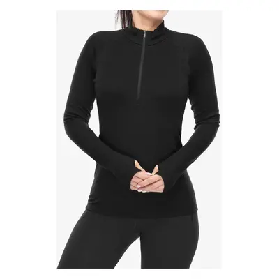 Icebreaker MerinoFine Polar LS Half Zip Termoaktív női felső - black