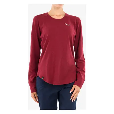 Salewa Lavaredo Hemp L/S Tee Női Felső Sziklamászáshoz - syrah