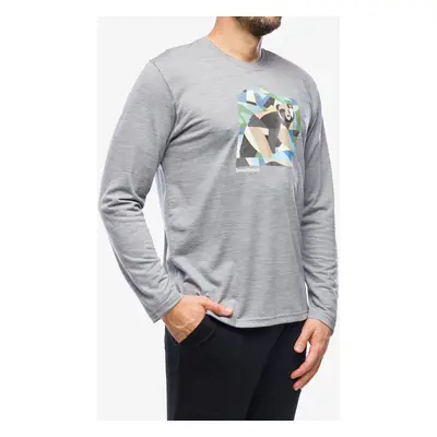 Smartwool Bear Country Graphic Long Sleeve Tee Hosszúujjú - light gray heather