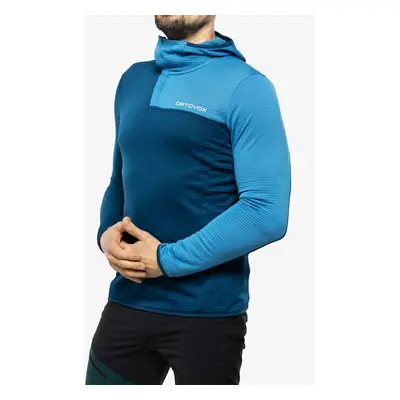 Ortovox Fleece Light Grid SN Hoody Férfi Felső - petrol blue/blue