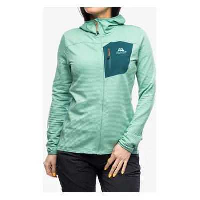 Mountain Equipment Lumiko Hooded Jacket Női felső sziklamászáshoz - lichen green/teal