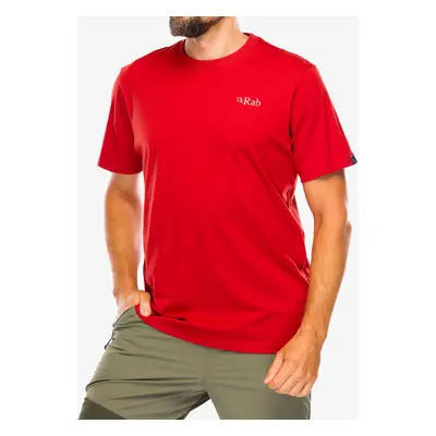 Rab Stance Mountain Peak Tee Nyomtatott póló - red clay