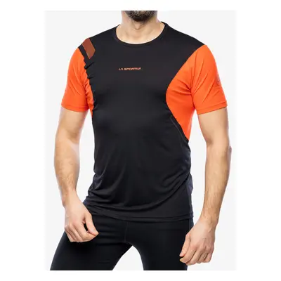 La Sportiva Resolute T-Shirt Futópóló - black/cherry tomato