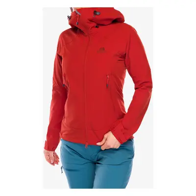 Mountain Equipment Frontier Hooded Jacket Női softshell-kabát - atlas red