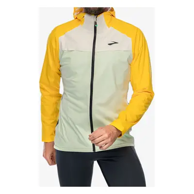 Brooks High Point Waterproof Jacket Esőkabát - green/ecru/lemon