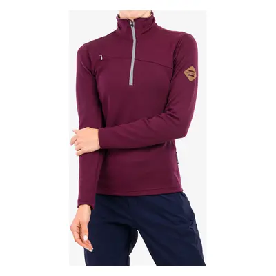 Sensor Merino Upper Sweatshirt Halfzip Felső - port red