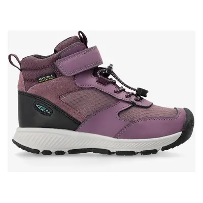 Keen Skua Mid WP Kids Gyerekcipő - black plum/plum perfect