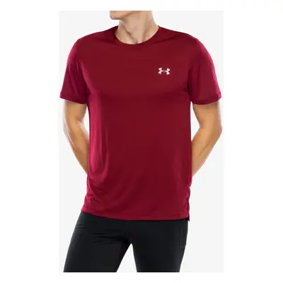 Under Armour UA Launch Short Sleeve Futópóló - cardinal/reflective