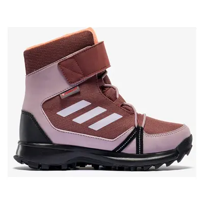 adidas TERREX Snow Velcro RAIN.RDY Winter Gyerekcipő - quiet crims/silv dawn/amb tint