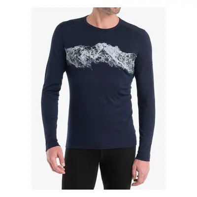 Icebreaker Merino Oasis LS Crewe Remarkables Férfi felső - midnight navy