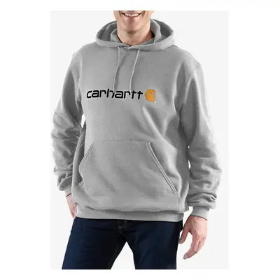 Carhartt Signature Logo Sweatshirt Kapucnis felső - heather grey