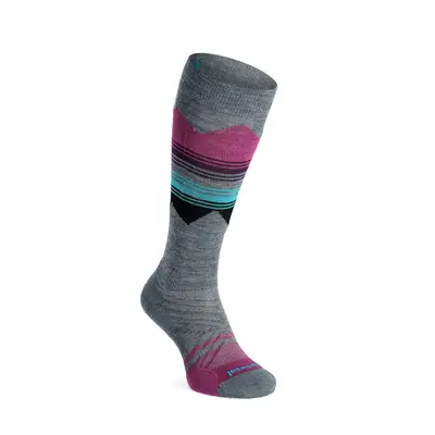 Smartwool Ski TC Pattern OTC Socks Női zokni - pewter blue